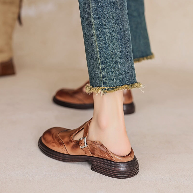 Magdalena | Eleganckie Mary Janes ze skóry