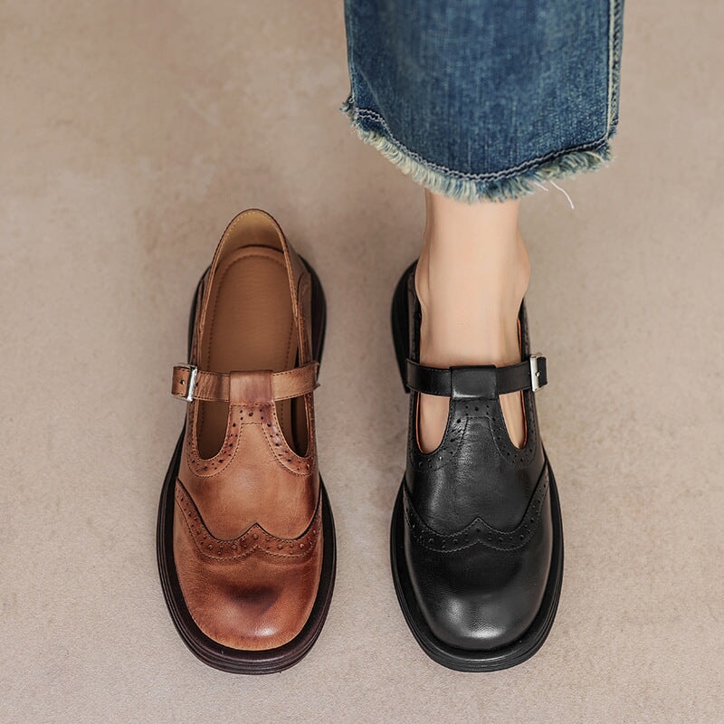 Magdalena | Eleganckie Mary Janes ze skóry
