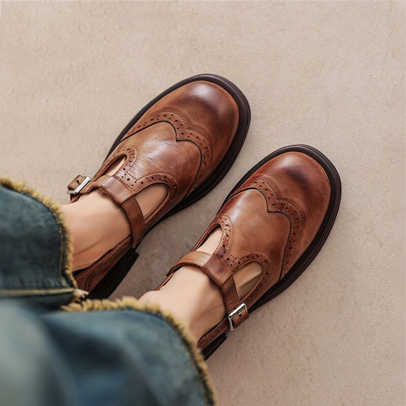 Magdalena | Eleganckie Mary Janes ze skóry